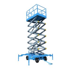 Home 6M-20M Mobile Scissor Lift Fully Extended, Heavy Duty 500kg-2000kg Hydraulic Aerial Work Platform for Construction