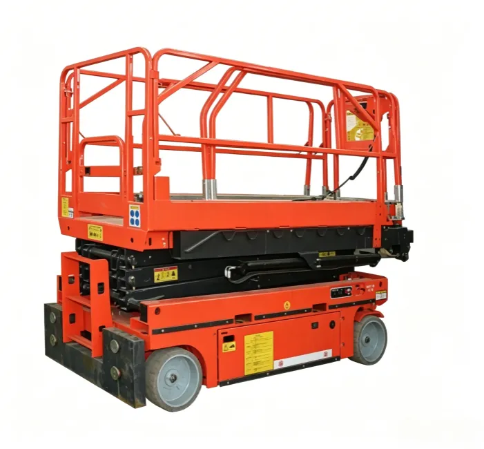 Compact Stowed Dual Extension Scissor Lift 6m 8m Indoor Narrow Space Aerial Work Platform Folded 6M 8M double expansion scissor lift self-propelled electric aerial work platform compact storage