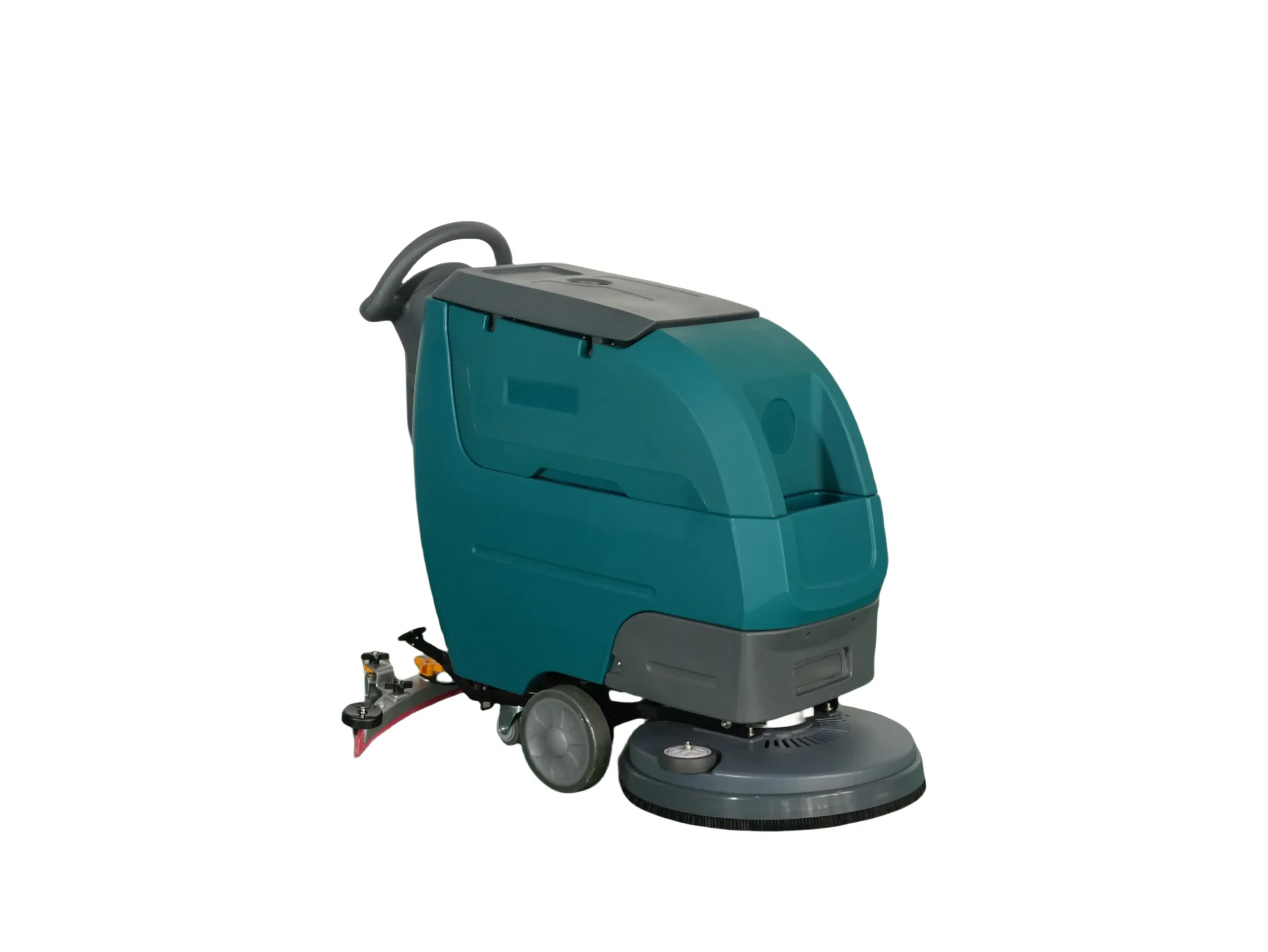 Quiet B510 Hand-Pushed Floor Scrubber | Low Decibel Hospital & Retail Floor Cleaning Machine Low noise 68dB B510 battery powered hand pushed floor scrubber, quiet commercial floor cleaner for noise-sensitive premises hard floor maintenance