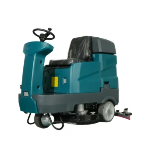 C860 Ride-on Floor Scrubber with auto brush lift reverse suction lift system heavy duty electric floor scrubbing equipment