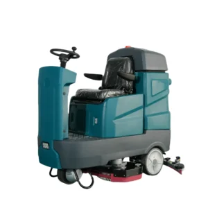 Home C910 ride-on floor scrubber dryer, battery powered industrial floor cleaning machine with 910mm cleaning width for factory supermarket hard floor cleaning